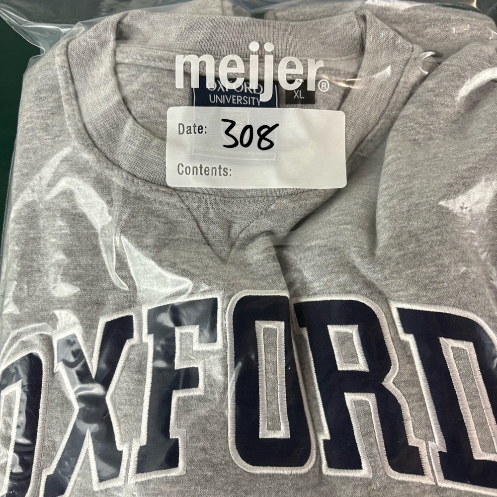 Vintage Official Oxford University Merchandise Crewneck Sweatshirt XL Preppy 308 - Picture 8 of 8